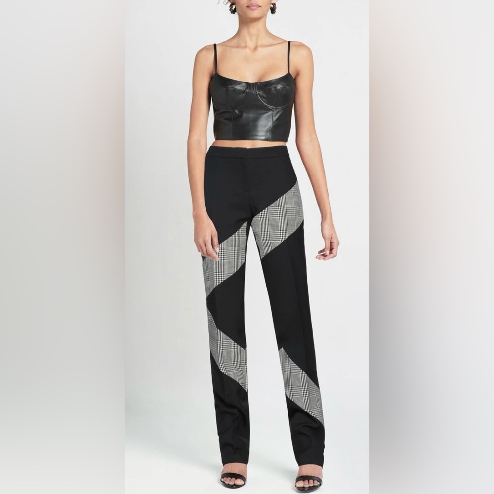 Alexander McQueen Black and Gray Checkered Pants